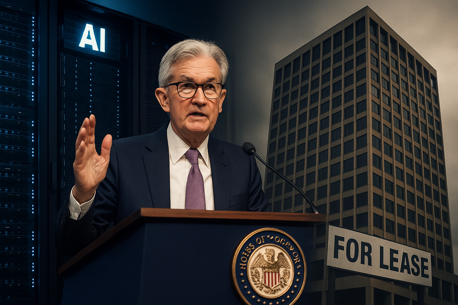 Fed Balances AI Boom Against Real Estate Strain